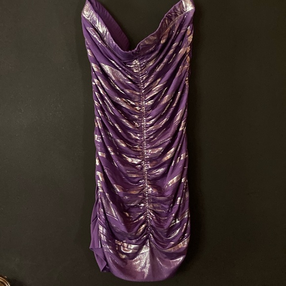 Purple and silver tube top size XS - Picture 1 of 2